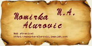 Momirka Alurović vizit kartica